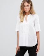 Selected V-neck Shirt - White