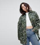 Asos Curve Swing Camo Jacket - Multi