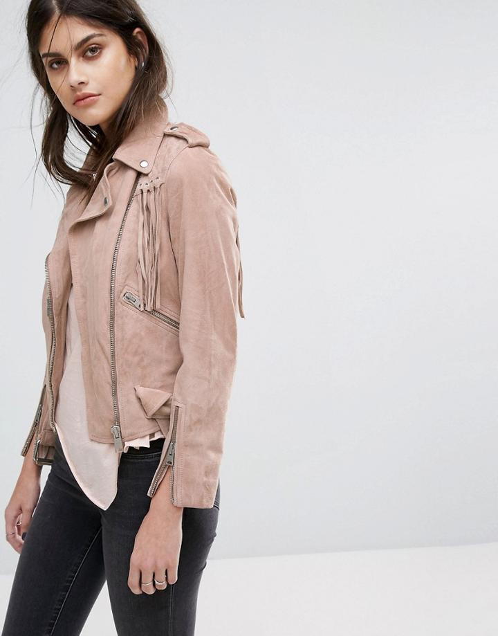 Allsaints Tassel Balfern Jacket - Pink