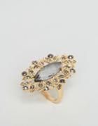 Little Mistress Jewel Encrusted Ring - Gold