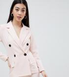Missguided Petite Double Breasted Blazer - Pink
