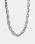 Asos Design Necklace In Can Tab Chain In Silver Tone