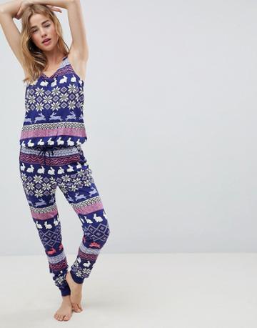 Chelsea Peers Rabbit Jumpsuit - Navy