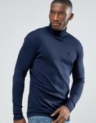 Criminal Damage Roll Neck Sweater - Navy