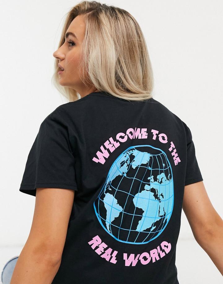 Skinny Dip Oversized T-shirt In Black