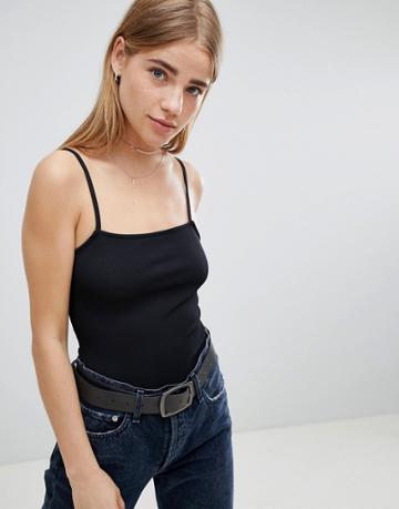 Nobody's Child Ribbed Cami Body - Black