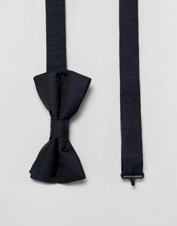 French Connection Plain Bow Tie-navy