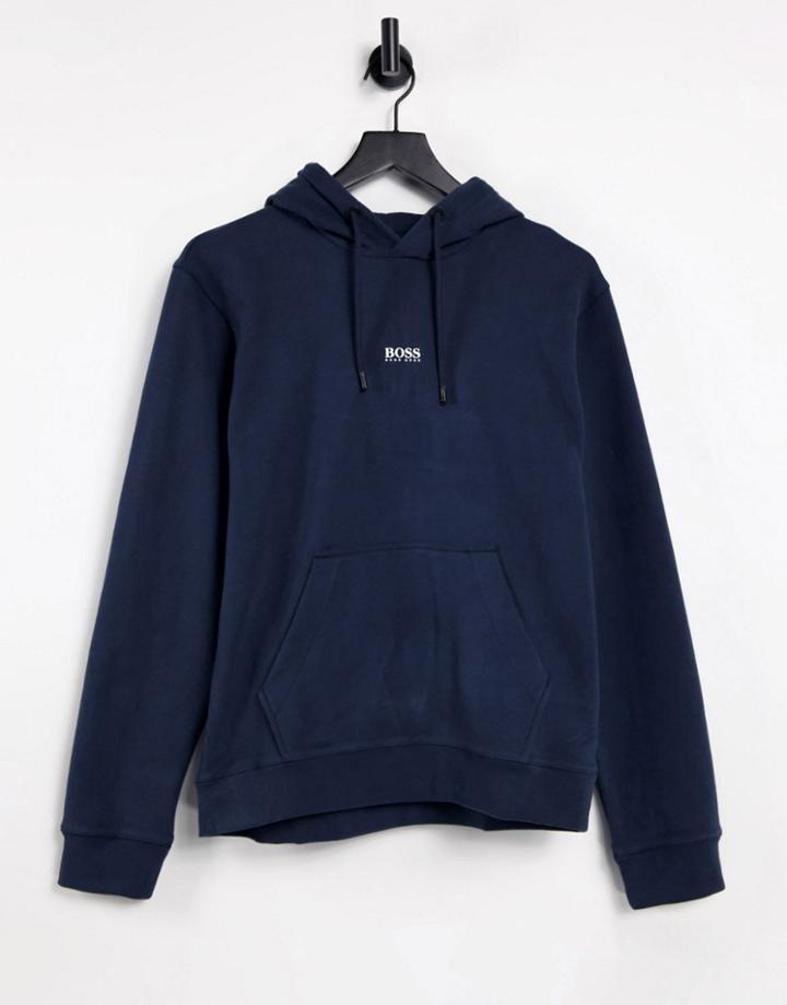 Boss Weedo 2 Overhead Hoodie In Navy