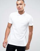 Esprit Slim Fit Basic Pique Polo Shirt In White - White