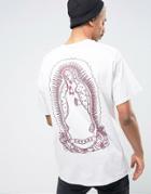 Hnr Ldn Mary Back Print T-shirt In Oversized Fit - Gray