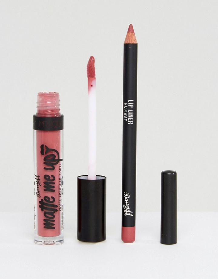 Barry M Matte Me Up Liquid Lip Kit - Beige