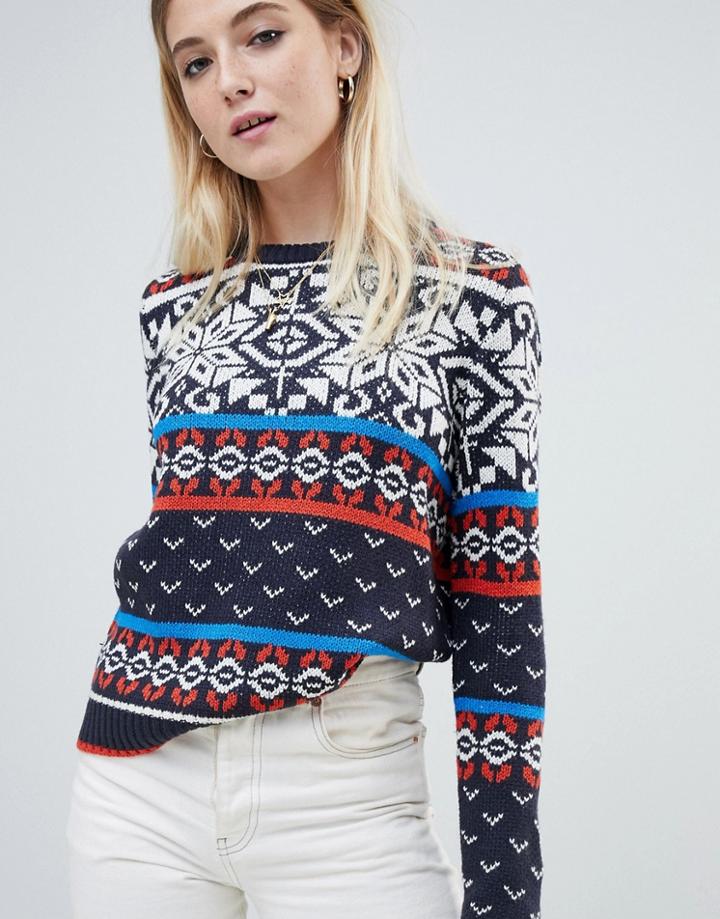 Noisy May Fairisle Sweater - Multi