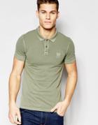 Boss Orange Polo Shirt With Logo In Slim Fit - Khaki