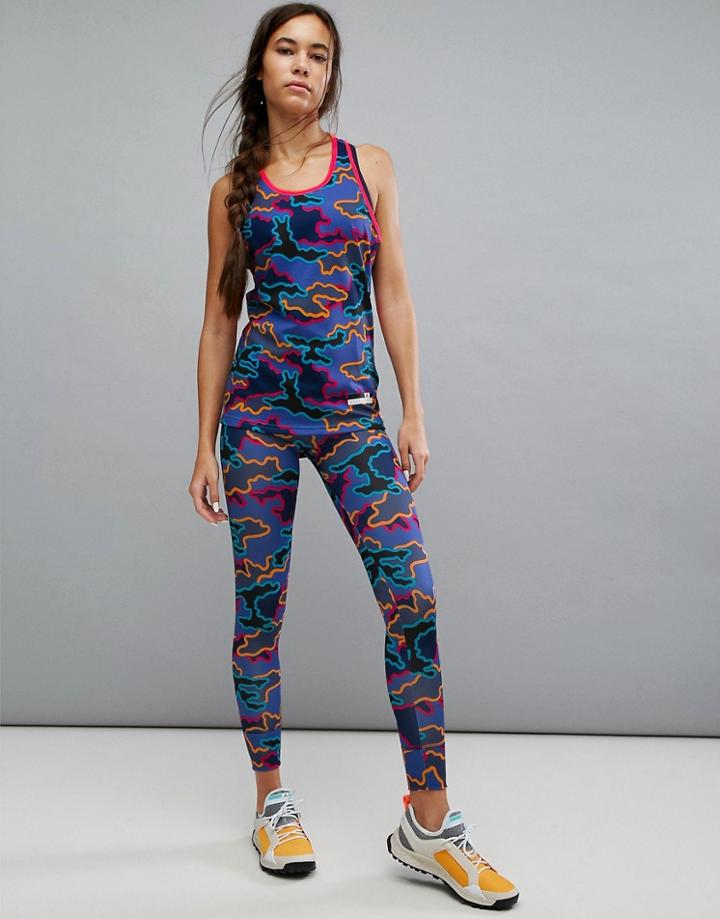 Adidas X Stella Sport Performance Blue Camouflage Leggings - Blue