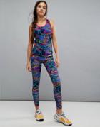 Adidas X Stella Sport Performance Blue Camouflage Leggings - Blue