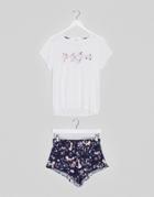 Chelsea Peers T-shirt And Short Woodland Print Pyjama Set-multi