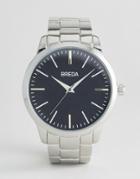 Breda Silver And Black Grant Classic Watch - Silver