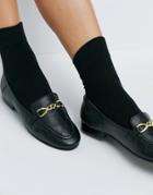 Topshop Loafers In Black
