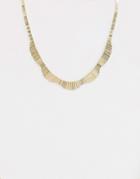 Nylon Hammered Necklace - Gold
