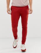 Asos Design Skinny Sweatpants In Bright Red - Red