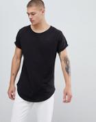 G-star Vontoni Long Line T-shirt In Black - Black