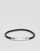 Emporio Armani Skinny Bracelet In Black & Silver - Black