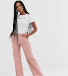 Wild Honey Wide Leg Pants In Faux Leather