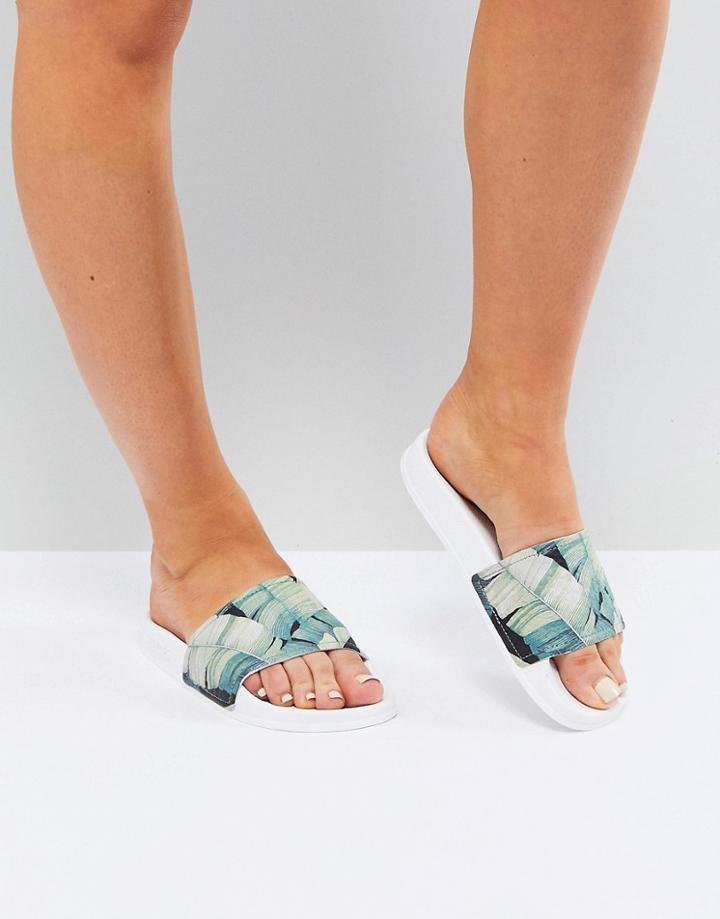 Slydes Jungle Print Slider Sandal - Green