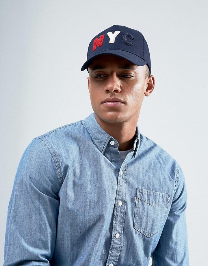 Tommy Hilfiger Nyc Baseball Cap In Navy - Navy