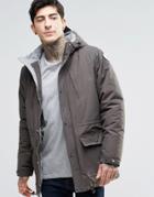Fat Moose Innercity Parka Brushed Cotton Lined - Gray
