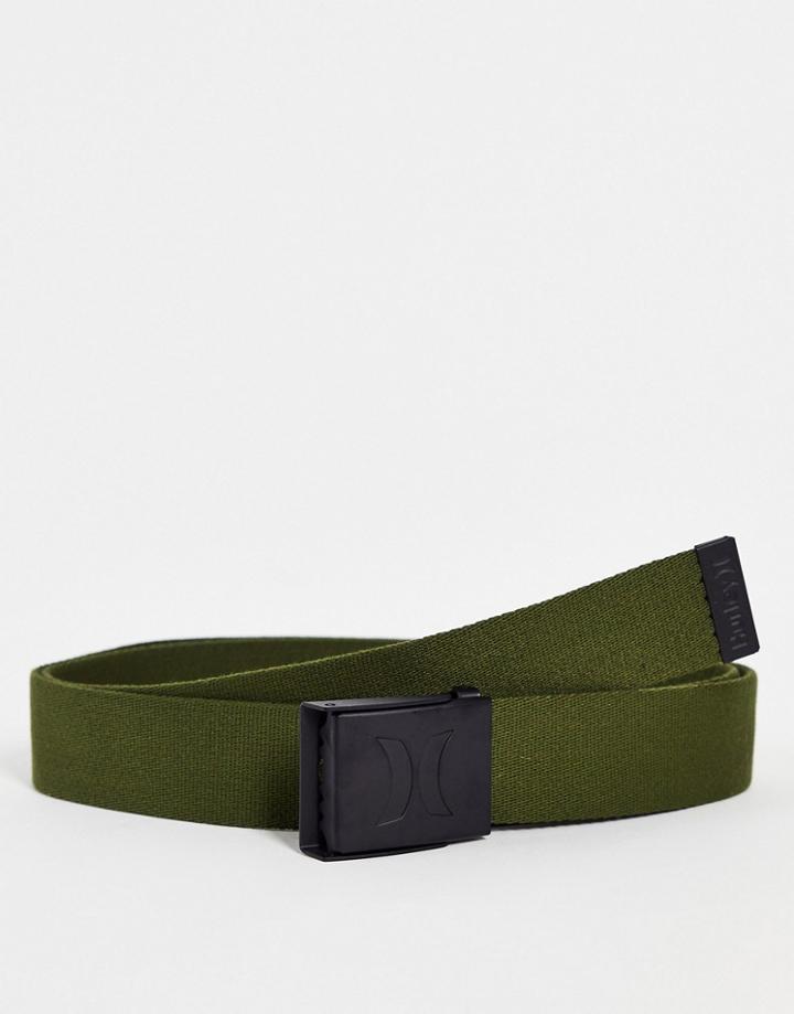 Hurley Web Belt In Khaki-green