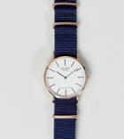 Reclaimed Vintage Inspired Canvas Watch In Blue 36mm Exclusive To Asos - Blue