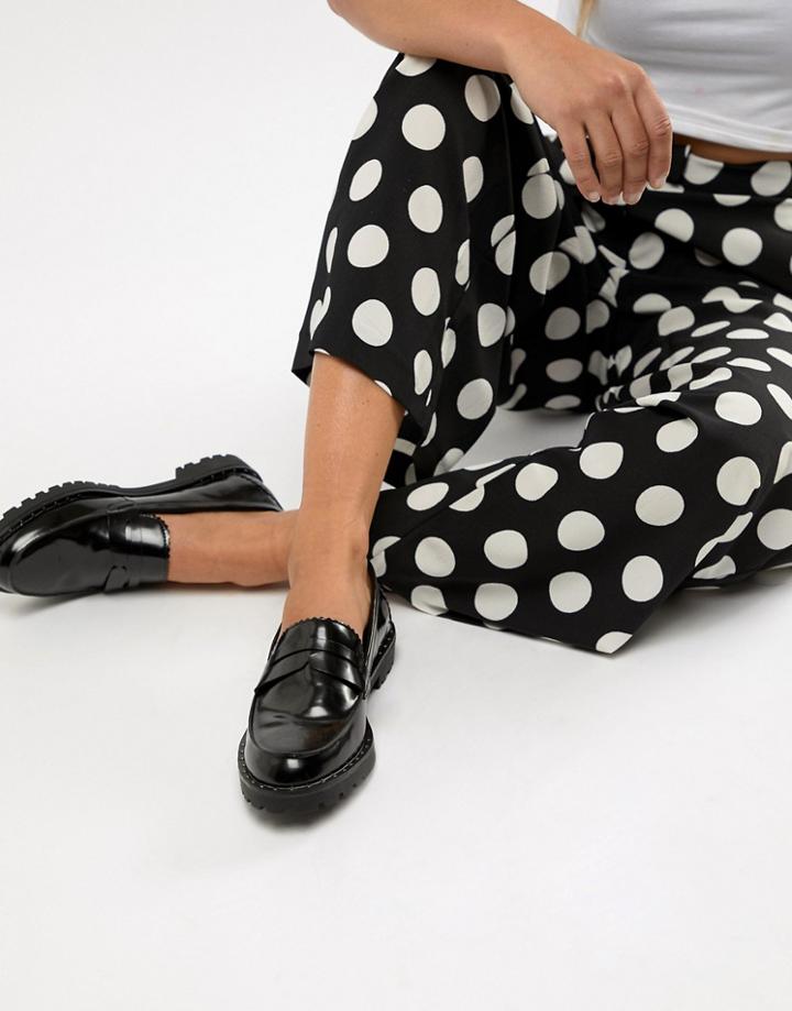 Bershka Patent Loafer - Black