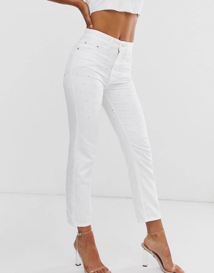 River Island Mom Jeans In White