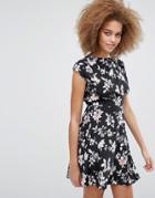 Pussycat London Floral Tea Dress - Black