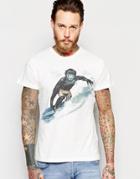 Wrangler Surfing Chimp T-shirt - Off White
