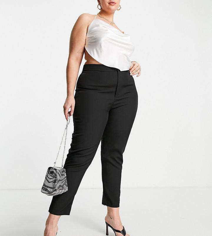 Missguided Plus Tailored Trouser In Black