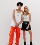 Reclaimed Vintage Unisex Tank With Logo In White - White