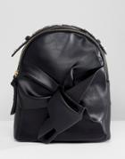 Oh My Gosh Accessories Bow Detail Backpack - Black