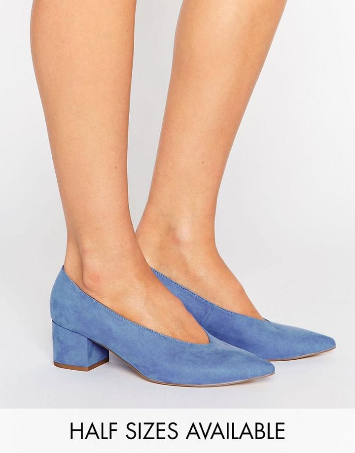 Asos Swipe Pointed Heels - Blue