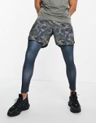 Avant Garde Wagner Pants Leggins/shorts In Camo-grey