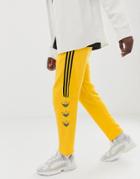 Adidas Originals Trefoil Stripe Sweatpants In Yellow