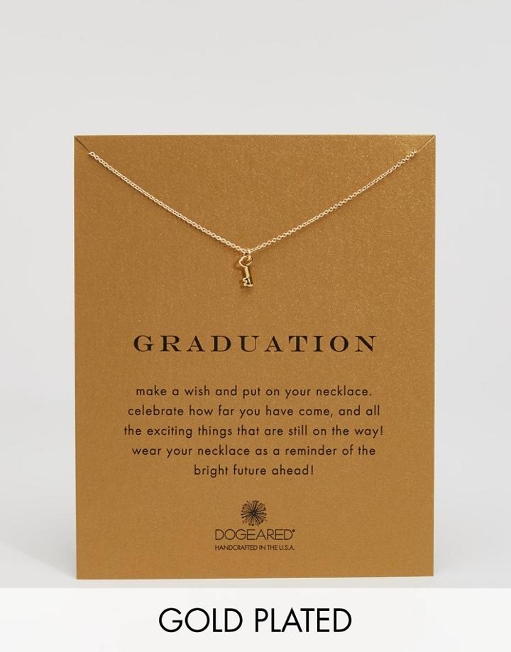 Dogeared Gold Plated Graduation Key Reminder Necklace - Gold