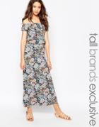 Vero Moda Tall Floral Printed Maxi Dress - Navy Paisley