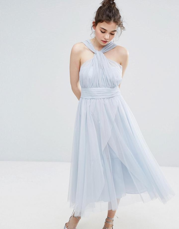 Oasis Tulle Mid Dress - Multi