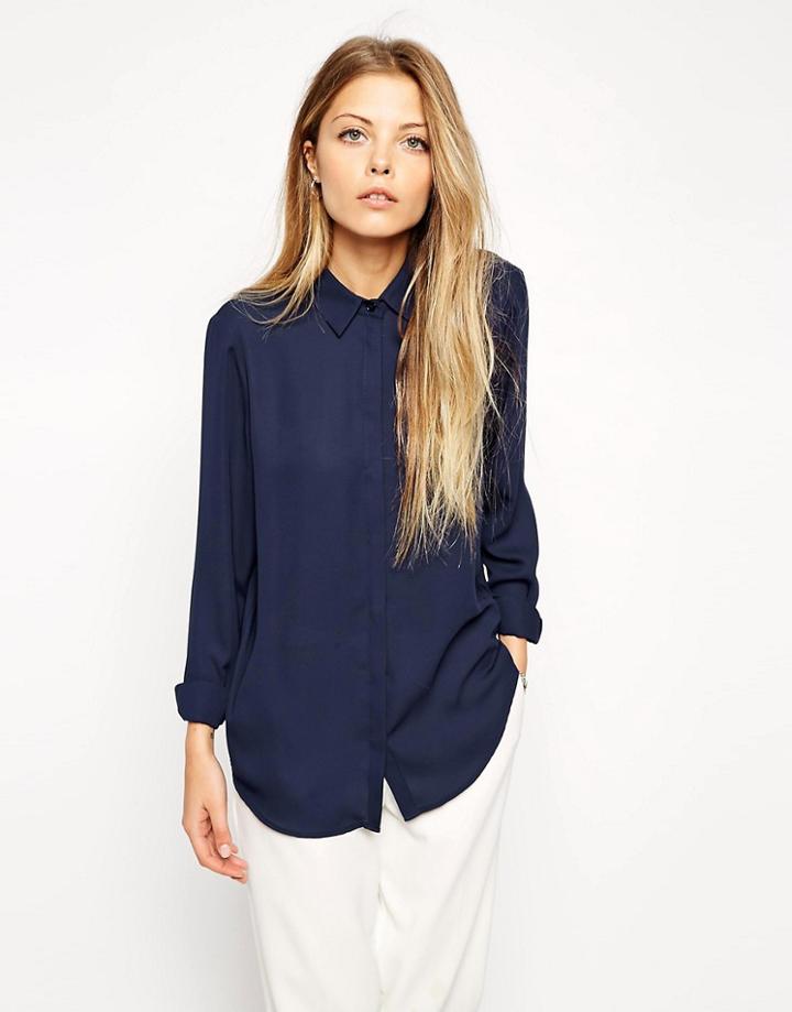 Asos Blouse - Navy