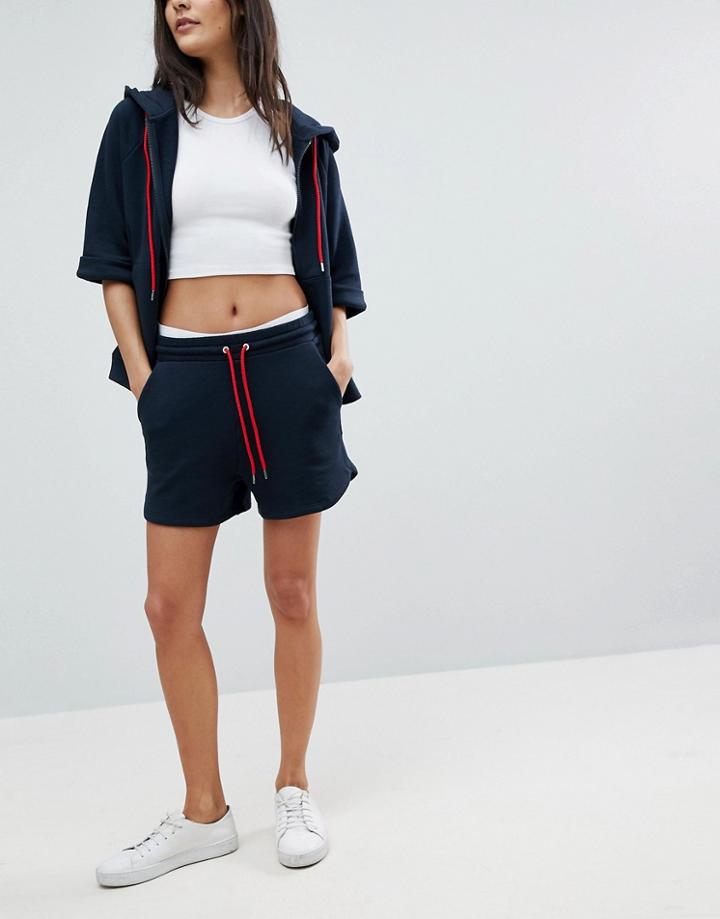 Emporio Armani Back Pocket Eagle Logo Sweat Short - Navy