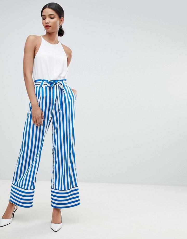 Y.a.s High Waist Stripe Pants-multi