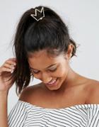 Missguided Crown Hair Bobble - Gold