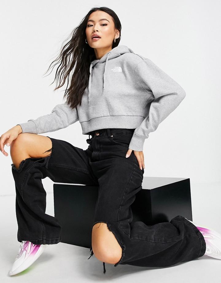 The North Face Trend Cropped Hoodie In Gray-grey